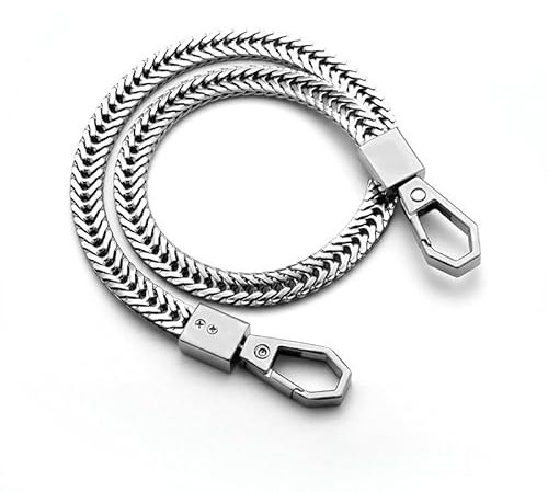 yufana Schulterriemen Goldriemen Kette,Kette Taschengriffe Taschenkette Schulterriemen (Silber)