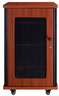 Mobile Porta CD Nero in Legno Multistrato,Armadio for Componenti Stereo,Gabinetto del Supporto da Record in Vinile per Soggiorno,per Soggiorno,Sala Teatro,Ripiano Rack Amplificatore.(Walnut,60x60x120c