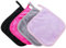 WeddHuis 4 Lingettes Démaquillantes Lavables en Microfibre, 20 x 20 cm, Réutilisables avec Pochette de Rangement, Idéal pour Démaquillage Visage, Multicolore