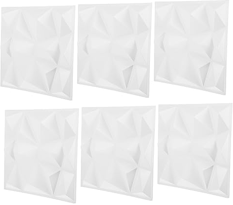 HOMSFOU 6St 3D-Wandpaneel aus PVC Hotelwandpaneele 3D-Verkleidung Wohnzimmer Wand Schaltknauf wanddeko schlafzimmer Weiße Wandpaneele Wohnzimmerwandpaneele strukturierte Wandpaneele