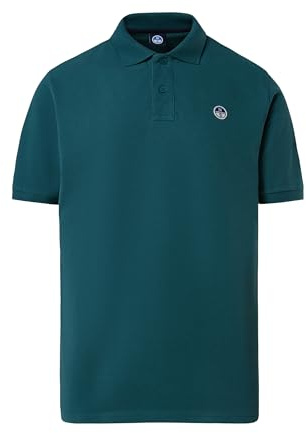 North Sails Herren-Poloshirt aus Baumwoll-Piqué mit kurzen Ärmeln - Regular Fit, Mittelmeer, XXL