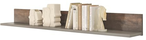 Furn.Design Wandboard in Thermo Eiche und grau Wandregal 152 cm, Piano