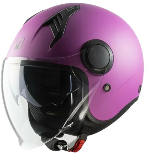 Casco Jet MPH NEW ONE ECE 22.06 Doppia Visiera Fucsia Rosa (M: 57 - 58 CM)