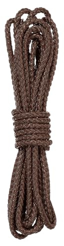 sourcing map 5.5 Yard Leather Cord, 5.5mm Round Braided Leather Strips Rope Folded String for Crafts Jewelry Making Necklace Bracelets Belt, Coffee