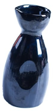 Baluue Japanese Style Ceramic Kiln-change Sake Bottle Blue Wine Pot for Tea Coffee Water Small Serving Jar Safe Material Elegant Design for Home Office Outdoor Use