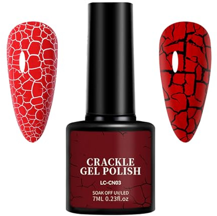 Crackle-Nagellack mit atemberaubendem Crackle-Gel-Effekt, 7 ml, Crackle-Nagellack, DIY-Nagelkunst, langanhaltend, splitterfest, für den persönlichen Gebrauch, als Geschenk