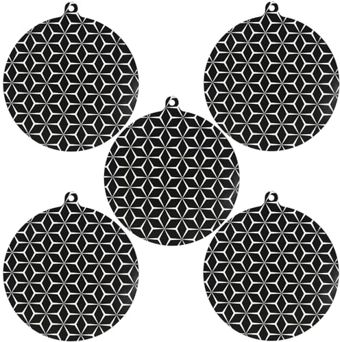 Fofuo 5Pcs Induction Hob Protector 22cm Silicone Heat Resistant Cooktop Mat