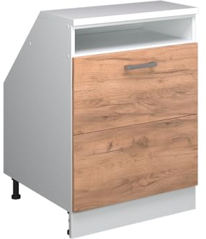 Vicco Küchenschrank für Dachschrägen R-Line, Goldkraft Eiche, 60 cm