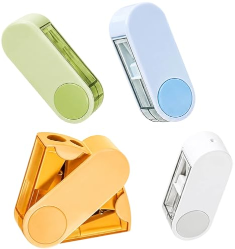 4 Stück Doppel-Spitzer, Anspitzer Für Dicke Und Dünne Stifte | Bleistiftspitzer Set für Schule und Büro, manueller Sharpener für Standard-Bleistifte und Buntstifte