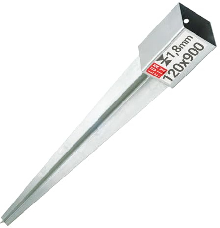 Manicotto da pavimento, 120 x 120 mm, 1,8 mm, 900 mm, zincato a caldo