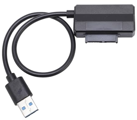 Fabater Cable Adaptador USB a Serial ATA Diseño Compacto para Transferencia Rápida de Datos Compatible con Computadoras Portátiles y Unidades ópticas