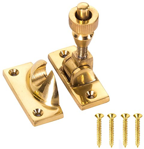 6X Solid Brass Sash Brighton Window Fasteners - Window Frame Twist Locks/Catches