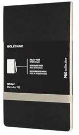 Moleskine Professioneller PROPAD3BK Block (Large/A5, Liniert, Kartoneinband) Schwarz