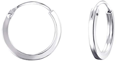 Monkimau Damen Ohrringe Creolen aus 925 Sterling Silver echt Silber
