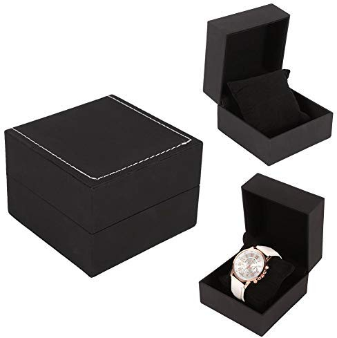 Brrnoo Neue schwarze pu-leder uhr präsent vitrine armband armreif schmuck aufbewahrungsbox