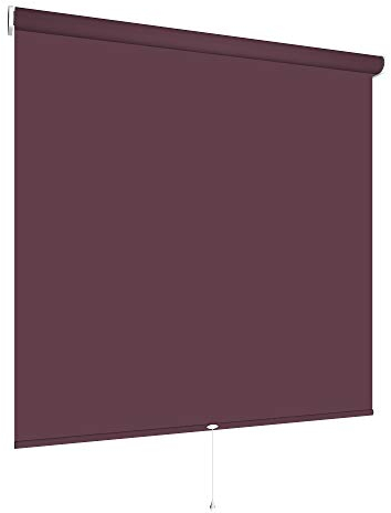 Verdunklungsrollo Springrollo Mittelzugrollo viele Farben und Größen Montage Metall Träger Fenster Rollo Vorhang lichtundurchlässig Raum verdunkelnd Hitzeschutz Sichtschutz (170 x 180 cm, Brombeere)