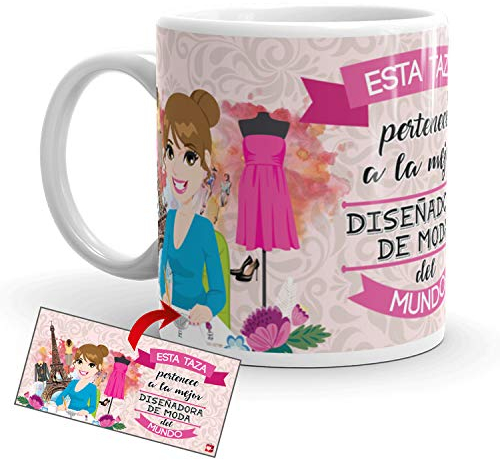 Kembilove Taza de Café de la Mejor Diseñadora del Mundo – Taza de Desayuno para la Oficina – Taza de Café y Té para Profesionales – Taza de Cerámica Impresa – Tazas de Jefe de 350 ml para Diseñadoras