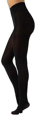 CALZITALY Medias De Invierno | Pantys Tupidos De Colores | 80 Den | S, M, L, XL, XXL, 3XL,4XL | Calcetería Italiana (L, Negro)