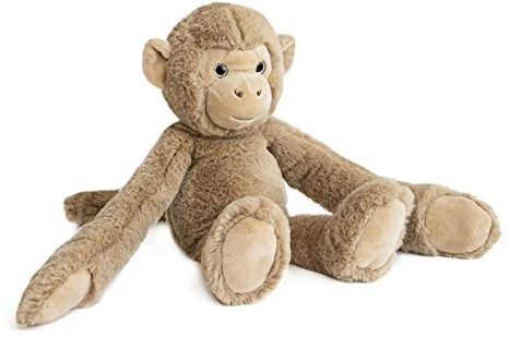 Histoire d'Ours - Grande Peluche Singe - 35 cm - Beige - Collection Les Grands Espaces - Peluche Toute Douce avec de Longs Bras - Facile à Caliner - Idée Cadeau Naissance & Enfants - HO2949
