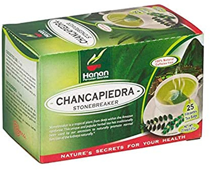 Stone Breaker Chanca Piedra - Tisana 100% Naurale dal Perù (25 bustine di tè), pulizia naturale dei reni e supporto per calcoli della cistifellea, disintossicare le vie urinarie, impurità a filo