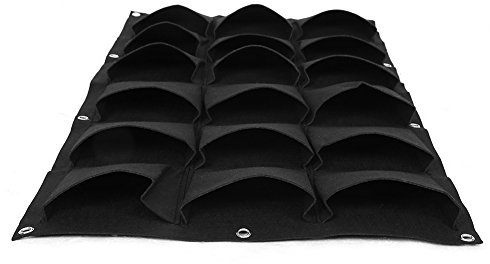 Ymiko Fioriera Verticale da Parete con 18 Tasche in Feltro Traspirante per Drenaggio Ottimale Fioriera Pensile per Interni Esterni per Giardino Verticale, Coltivazione Indoor, Arredo Balcone