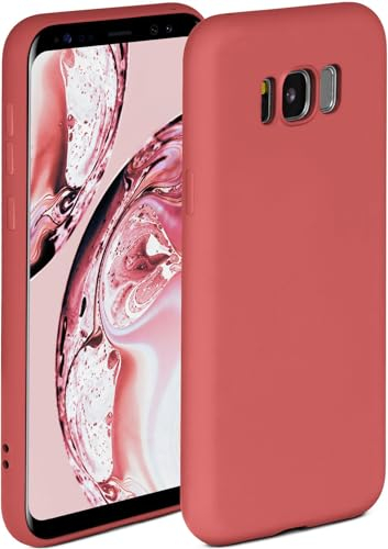 ONEFLOW Soft Case für Samsung Galaxy S8 Hülle aus Silikon mit Kameraschutz, Silikonhülle mit erhöhtem Schutz fürs Display, Backcover Schutzhülle, weiche Handyhülle, Rot
