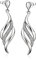 Elegante Damen Ohrstecker Ohrhänger Silber 925 - mit Zirkonia lang gedreht in Schmuck Etui SO-455