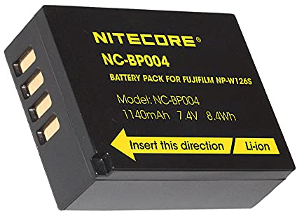 Nitecore NP-W126S Kamera Akku kompatibel mit Fujifilm