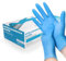 K-MART Gants professionnels en nitrile sans poudre multi-usages, jetables, extra résistants – Boîte de 100 – Bleu (S)