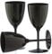 Decor Decorline - 48 x Gobelets à vin en Plastique Rigide de Qualité Supérieure des Verres à Vin - Noir - pour les Mariages et Fêtes, 200 ml - Réutilisables et Stables