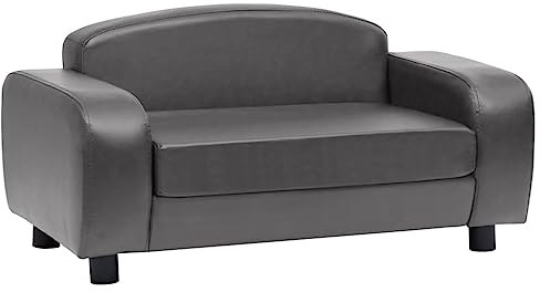 vidaXL Hundesofa Grau 80x50x40 cm Kunstleder