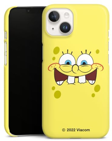 Premium Case kompatibel mit Apple iPhone 14 Smartphone Handyhülle Schutzhülle glänzend Spongebob Schwammkopf Offizielles Lizenzprodukt Kindheit