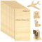 JinPhon Lote de 12 placas de madera contrachapada Balsa de 3 mm hojas de madera para maqueta modelismo DIY Pirograbado láser, tabla de Balsa de madera para cortar láser, grabado láser