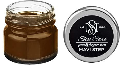 MAVI STEP Crème de Beauté pour Chaussures en Cuir à Base de Cire - 179 Marron Rouge