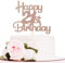 Sotpot Rose Gold Glitter 21 Cake Topper, 21st Birthday Cake Decorations for Birthday Party Anniversary Party Supplies