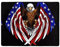 Teppich mit USA-Flagge, patriotischer Adler, 160 x 114 cm, weich im Griff, mit feinem Nickerchen, geeignet für Wohnzimmer und Balkon