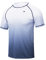 Huayuzh Herren Rashguard T-Shirt Schwimm Shirt Schnelltrocknend Leicht Atmungsaktiv Surfen Angeln Wandern Shortsleeve Top Verlaufsfarbe Weiß XXXXL