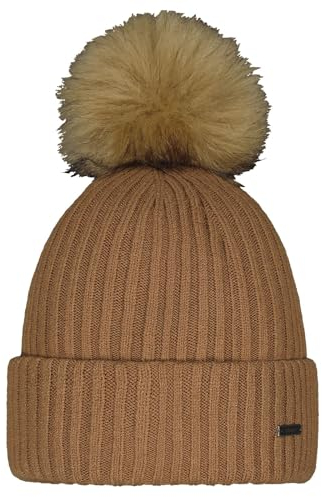 Barts Strickmütze Kenzie Wintermütze mit Kunstfell-Bommel 4955 Light Brown 24