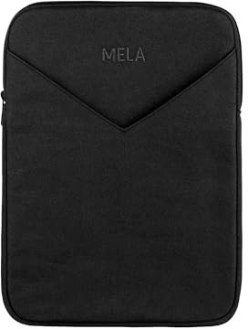 Mela - Laptophülle Sumit | Nachhaltig mit Fairtrade Cotton, GOTS & Grüner Knopf Zertifizierung, Größe Laptop-Taschen:13'', Farbe:schwarz