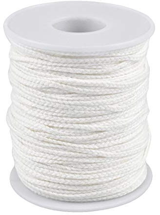 Natuce Stoppini per Candele 61m, Stoppino in Cotone Naturale, Candela Stoppino, Stoppini per Candele Fai Da Te, Nucleo a Lume di Candela, Tagliabile Stoppini Candele per Fare Candele Candele DIY
