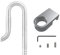 Lily Pipe en Acier INOX pour Petit Aquarium, Tuyau d'écoulement d'entrée Sortie d'aquarium avec Pince à Fixation en Métal pour Aquarium de Plantes (Compatible avec Tuyaux Filtre 12/16mm)
