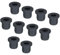 sourcing map 10Pcs T Type Rubber Grommet Mount Dia 12mm (15x7.5x11mm) Seal Protection Flexible Hole Plugs for Cable Pipe Black