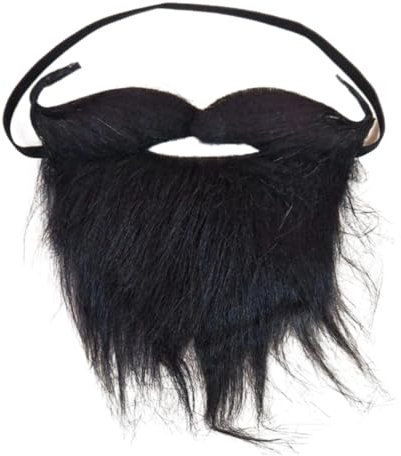 Alsino Wikinger Kostüm Outfit Mittelalter Nordmann Accessoires Helm Horn Bart Hammer Fasching Karneval Vintage-Kostüm, Motiv wählen:62639 Wikinger Bart schwarz