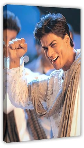AAVEDA Shah Rukh Khan Leinwandposter Schlafzimmer Dekor Sport Landschaft Büro Zimmer Dekor Geschenk Rahmenstil 30 x 45 cm