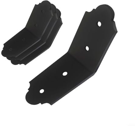 4Pcs 135 Degree Angle Steel Flat Plate Pergola Bracket Internal Angle Mounting Bracket Metal Frame Joint