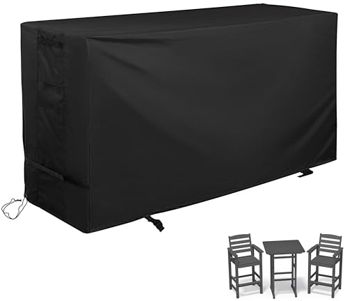 Starcrew Barhöhe, Terrassen-Set, Outdoor-Barhocker-Set, Abdeckung für den Außenbereich, Kneipentisch und Stühle, Set mit hohen Tischen, Terrassen, Bistro-Set, 3-teilig
