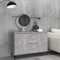 Homvdxl Sideboard Buffetschrank, moderner 2 Schubladen Buffettisch mit 2 Türen Schränken, 104 cm breit Aufbewahrungsschrank Wohnzimmer Esszimmer Möbel, Metallbeine - Rustikales Grau