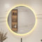 Undres Badspiegel mit Beleuchtung Rund, Badspiegel mit 2 Touch Schalter Runder Badezimmerspiegel mit LED Beleuchtung mit 3 Lichtfarbe dimmbar und Antibeschlagfunktion für Badezimmer und Räume