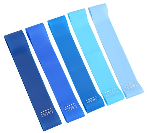 5 Stück Unisex Booty Hip Resistance Band Gürtel Workout Übung Beine Oberschenkel Gesäß Po Squat Sport Gym Equipment Yoga Widerstandsband Zum Dehnen Elastisches Hüftband Für Übungen Zum Hocken