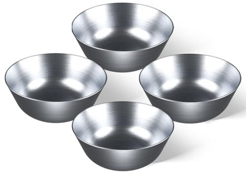 Txmyxgs Mini Bowls Set of 4 Dip Bowls, 70ml Stainless Steel Dipping Bowls,Home Seasoning Dish, Spice Bowl Seasoning Serving Cups for Snacks Sushi Appetizer Fruit,Silver